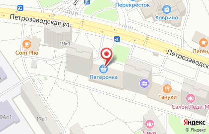 Супермаркет Пятёрочка на Петрозаводской улице, 13 к 1 на карте