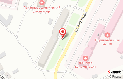 Сеть аптечных пунктов на улице Рябикова на карте