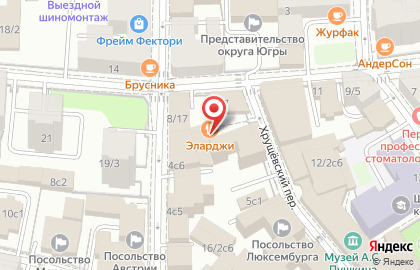 Банкомат СМП банк в Гагаринском переулке на карте