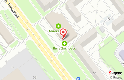 Магазин косметики и бытовой химии Рубль Бум на улице Туполева, 12 на карте