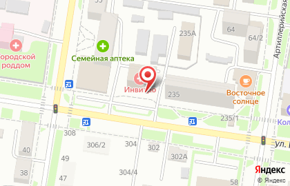 Медицинская компания Инвитро на улице Горького на карте