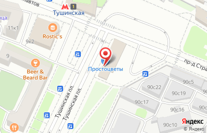 Сеть французских пекарен SeDelice на метро Тушинская на карте