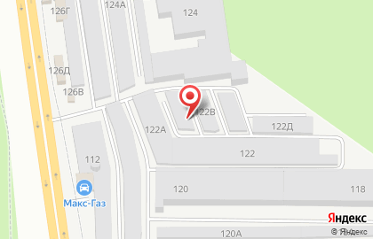 Гаражно-потребительский кооператив №24 на улице Матросова, 122б на карте
