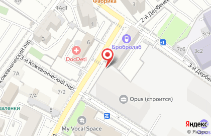 Юлок на Дербеневской улице на карте