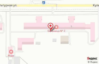 Городская клиническая больница №2 в Комсомольске-на-Амуре на карте