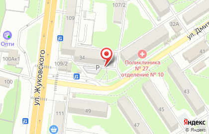 Магазин фруктов и овощей на улице Дмитрия Донского на карте