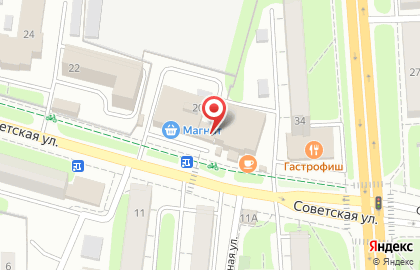 Киоск по продаже фастфудной продукции на Советской улице на карте