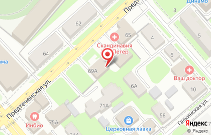 Химчистка сеть приемных пунктов на Предтеченской улице на карте