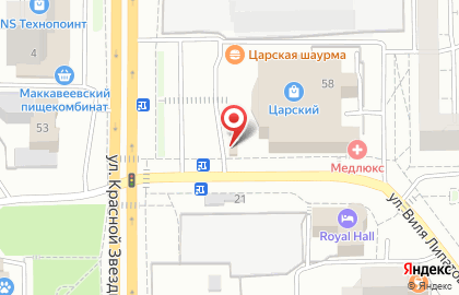 Ресторан быстрого питания MGrill на улице Красной Звезды на карте
