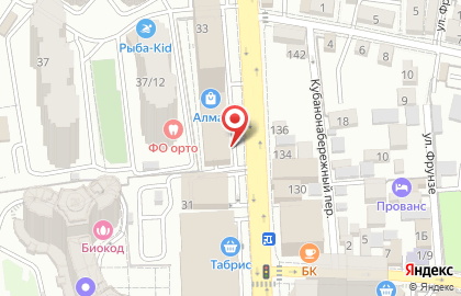 Отделение Россельхозбанка на улице Кубанская Набережная на карте