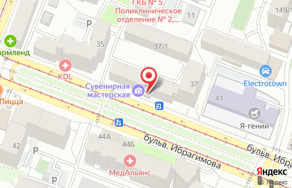 Студия мебели и дизайна Бархат на бульваре Ибрагимова на карте