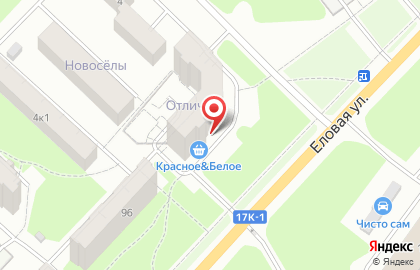 Магазин у дома Бристоль на Еловой улице на карте