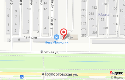 Автостоянка на Взлётной, 10в на карте