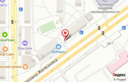 Мастерская по изготовлению ключей на улице Партизана Железняка на карте
