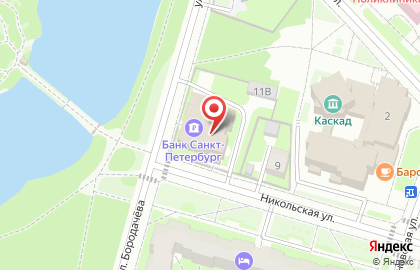 Банкомат, Банк Санкт-Петербург, ОАО, Петродворцовый район на Никольской улице на карте
