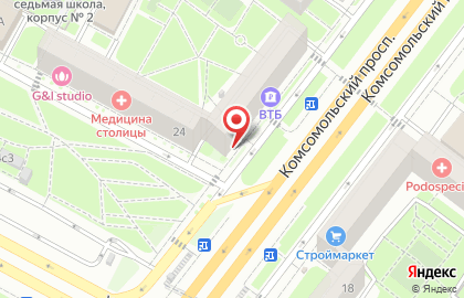 Мебельный салон Mr.Doors на Комсомольском проспекте на карте