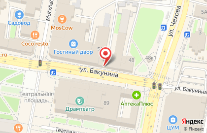 Микрокредитная компания Срочноденьги на улице Бакунина на карте