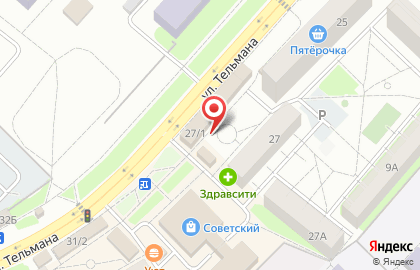 Магазин фруктов и овощей на ул. Тельмана, 25/2 на карте