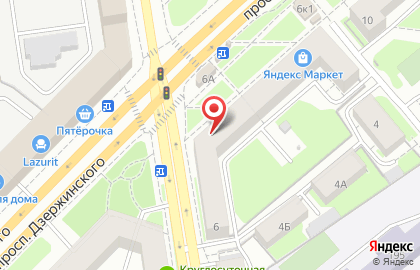 Центральное агентство недвижимости на проспекте Дзержинского, 6 на карте