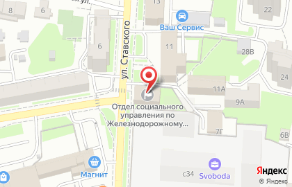 Социальное управление г. Пензы на улице Ставского на карте