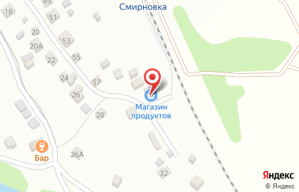 Продуктовый магазин на Озёрной улице на карте