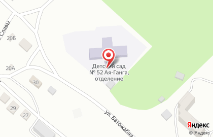 Детский сад №52 в Советском районе на карте