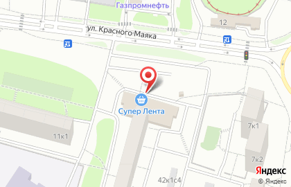 Гипермаркет Лента в Москве на карте