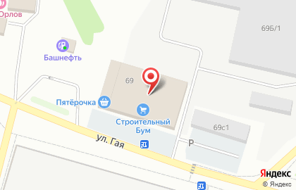 Шиномонтажная мастерская на улице Гая на карте