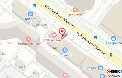 Торговый центр Беляево на карте