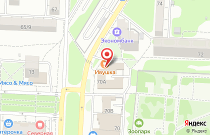 Кафе Ивушка в Ленинском районе на карте