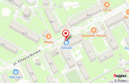 Салон оптики Айкью на улице Юлиуса Фучика на карте