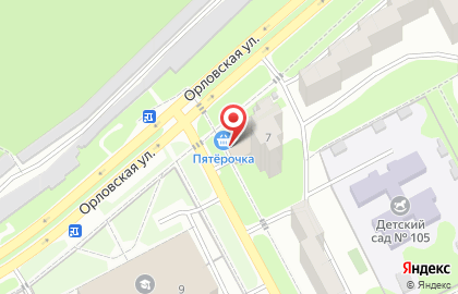 Супермаркет Пятёрочка в Центральном районе на карте
