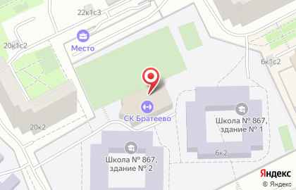 Квадрат на улице Борисовские Пруды на карте