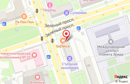 Сеть французских пекарен SeDelice на 1-й Владимирской улице на карте