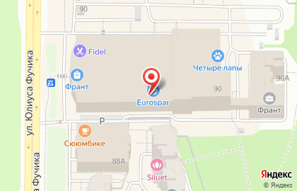 Магазин аптечной косметики Мюстела на улице Юлиуса Фучика на карте