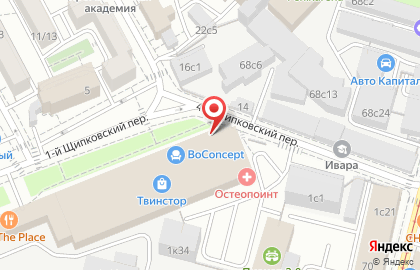 Салон напольных покрытий и дверей Олимп паркета в 1-м Щипковском переулке на карте