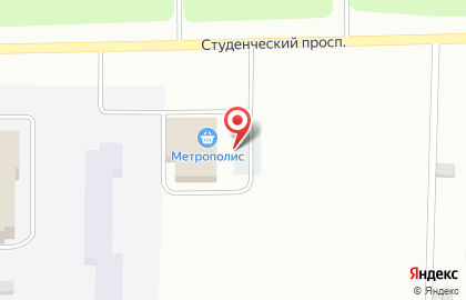 Супермаркет Метрополис в Кургане на карте