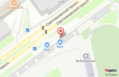 Сервисный центр по ремонту глушителей Спб-глушитель на Светлановском проспекте на карте