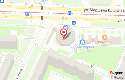 Магазин цветов Цветовик на улице Маршала Казакова на карте