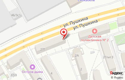 Советская парикмахерская на улице Пушкина на карте