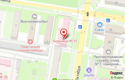 Городская больница №21 на проспекте Ильича на карте
