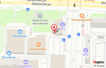 Салон сотовой связи МегаФон на метро Медведково на карте