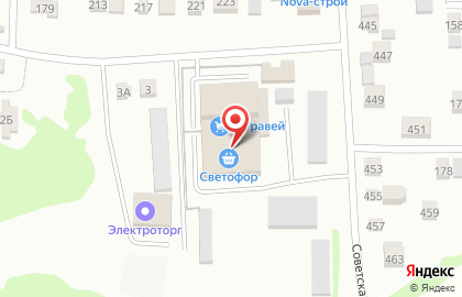 Супермаркет Светофор на Советской улице на карте