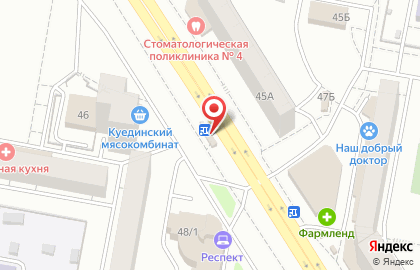 Магазин молочных продуктов в Октябрьском районе на карте