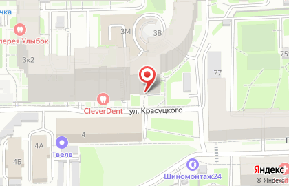 Стоматологическая клиника CleverDent на Фрунзенской на карте