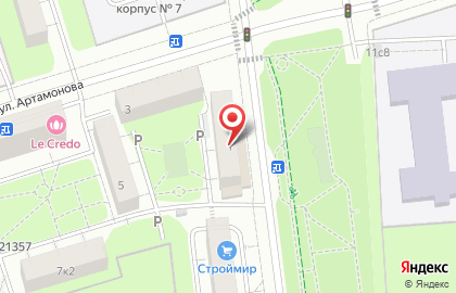 Химчистка-прачечная Еврочистка на улице Артамонова на карте