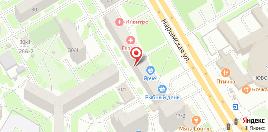 Офтальмологический центр Глазка на Нарымской улице на карте