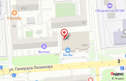Воронежский филиал Банкомат, ЮниКредит Банк на улице Генерала Лизюкова на карте