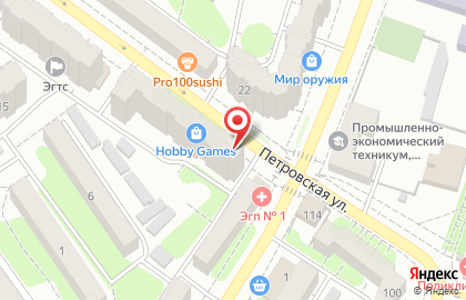 Полиграфический центр Империя цвета на Петровской улице на карте
