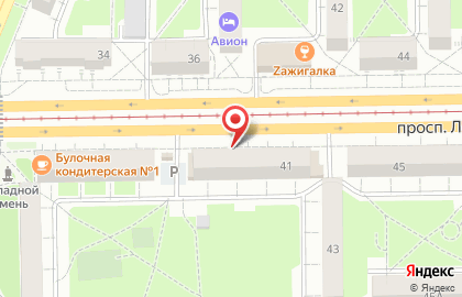 Клумба на проспекте Ленина на карте